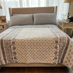 Classic Blue and White Quilt by Stone Cottage